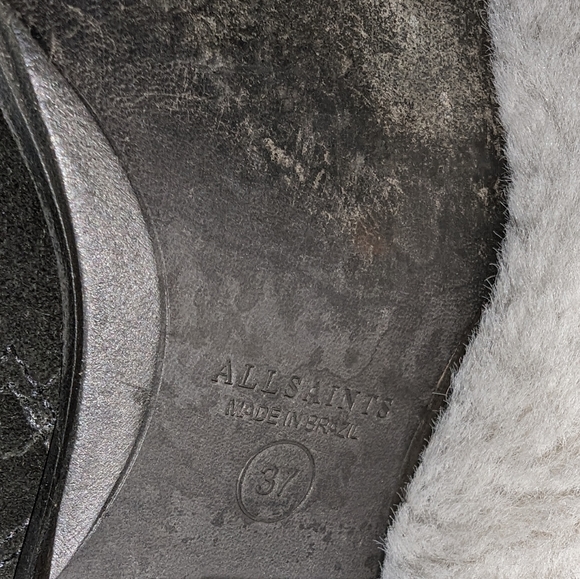 All Saints Salerno Suede Fringe Ankle Boots 37/6 - Picture 11 of 12